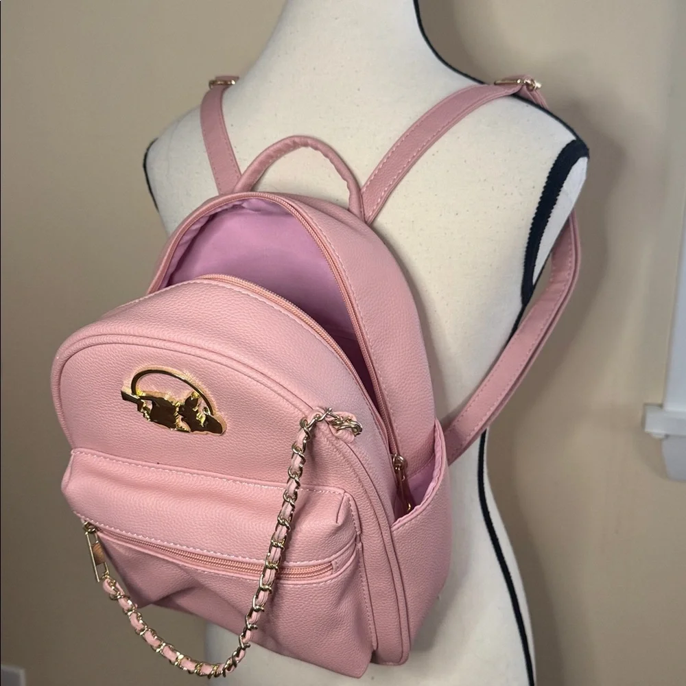 Pokemon purse, pink backpack bag EUC Zipper & handle‎